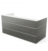 Empfangstheke PEARL eiche dunkel wei&szlig; 240x105cm 