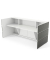 Empfangstheke PEARL eiche dunkel wei&szlig; 240x105cm 