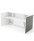 Empfangstheke PEARL grau wei&szlig; 240x105cm 