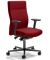 Bürodrehstuhl D001, rot / schwarz, bis 110kg, ohne Kopfstütze