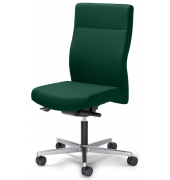 Bürodrehstuhl D001, dunkelgrün / silber, bis 110kg, ohne Kopfstütze