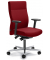 Bürodrehstuhl D001, rot / silber, bis 110kg, ohne Kopfstütze