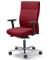 Bürodrehstuhl D001, rot / silber, bis 110kg, ohne Kopfstütze