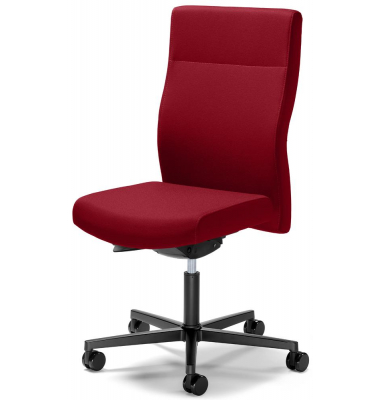 Bürodrehstuhl D001, rot / schwarz, bis 110kg, ohne Kopfstütze