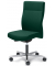Bürodrehstuhl D001, dunkelgrün / silber, bis 110kg, ohne Kopfstütze