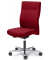 Bürodrehstuhl D001, rot / silber, bis 110kg, ohne Kopfstütze