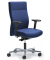 Bürodrehstuhl D001, blau / silber, bis 110kg, ohne Kopfstütze