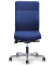 Bürodrehstuhl D001, blau / silber, bis 110kg, ohne Kopfstütze