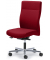 Bürodrehstuhl D001, rot / silber, bis 110kg, ohne Kopfstütze