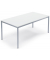 Besprechungstisch Deskin-Line, 72cm (H), 120x80cm (BxT), 6 Personen, rechteckig, wei&szlig; / silber