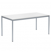 Besprechungstisch 289450, 72cm (H), 200x80cm (BxT), 8 Personen, rechteckig, weiß / silber