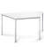 Besprechungstisch 289451, 72cm (H), 160x69cm (BxT), 3 Personen, Trapezform, weiß / silber