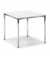 Besprechungstisch Deskin-Line, 72cm (H), 80x80cm (BxT), 4 Personen, quadratisch, wei&szlig; / chrom
