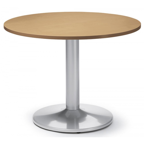 4251747716457 - Konferenztisch MODUL 735cm (H) 100x100cm (BxT) 5 Personen rund nussbaum   alusilber 4251747716457 Deskin