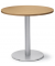 Konferenztisch 275540, 73,5cm (H), 80x80cm (BxT), 4 Personen, rund, nussbaum / alusilber