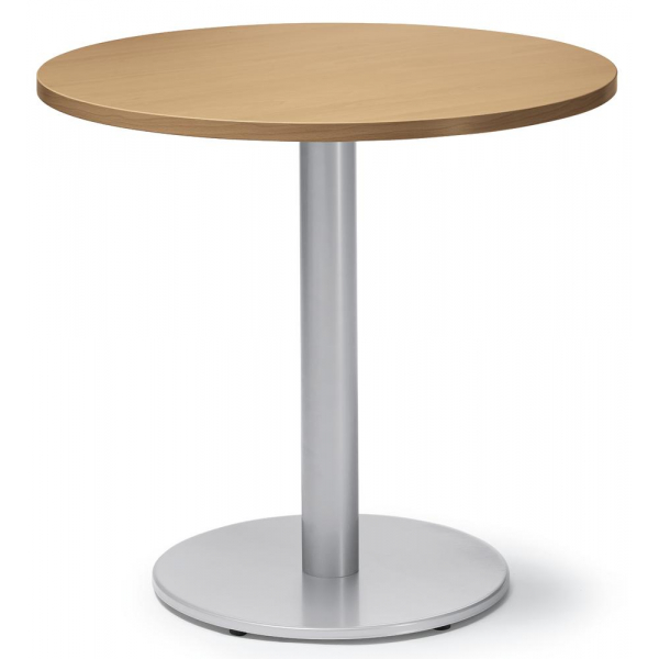 4251747716464 - Konferenztisch MODUL 735cm (H) 80x80cm (BxT) 4 Personen rund nussbaum   alusilber 4251747716464 Deskin