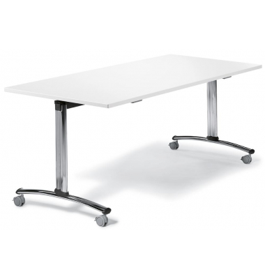 Klapptisch MODUL, 72cm (H), 120x80cm (BxT), rechteckig, weiß / chrom