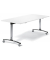 Klapptisch MODUL, 160x80cm (BxT), 72cm (H), Holz, rechteckig, wei&szlig; / hellgrau, mit Rollen