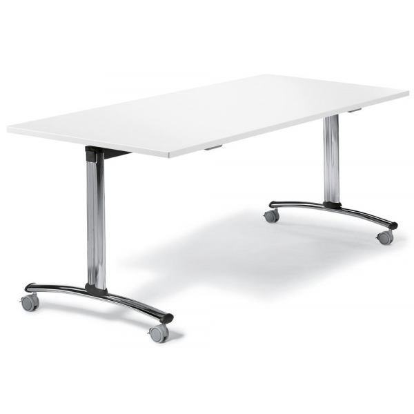 4251747716808 - Klapptisch 289439 72cm (H) 160x80cm (BxT) rechteckig weiß   hellgrau 4251747716808 Deskin