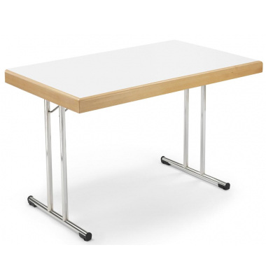 Klapptisch 289425, 73,8cm (H), 120x70cm (BxT), rechteckig, weiß / chrom