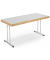 Klapptisch, 160x70cm (BxT), 73,8cm (H), Holz, rechteckig, grau / chrom