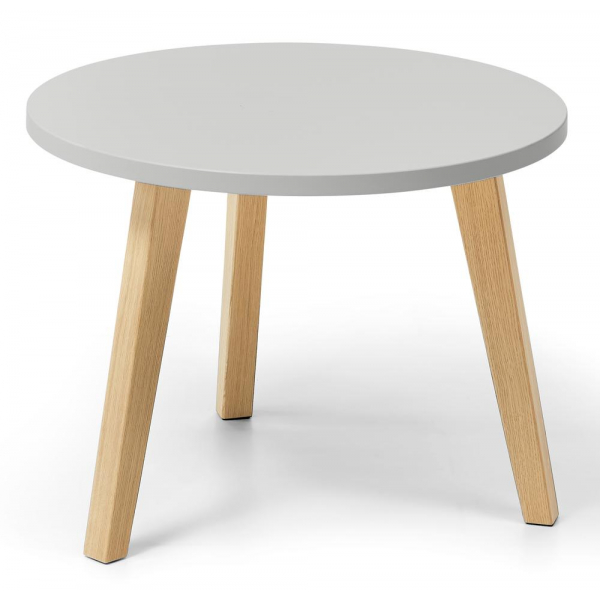 4251797800786 - Beistelltisch 46cm (H) 46x65cm (HxB) (BxT) rund grau   eiche 4251797800786 Deskin