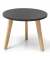 Beistelltisch, 46cm (H), 46x65cm (BxT), rund, anthrazit / eiche