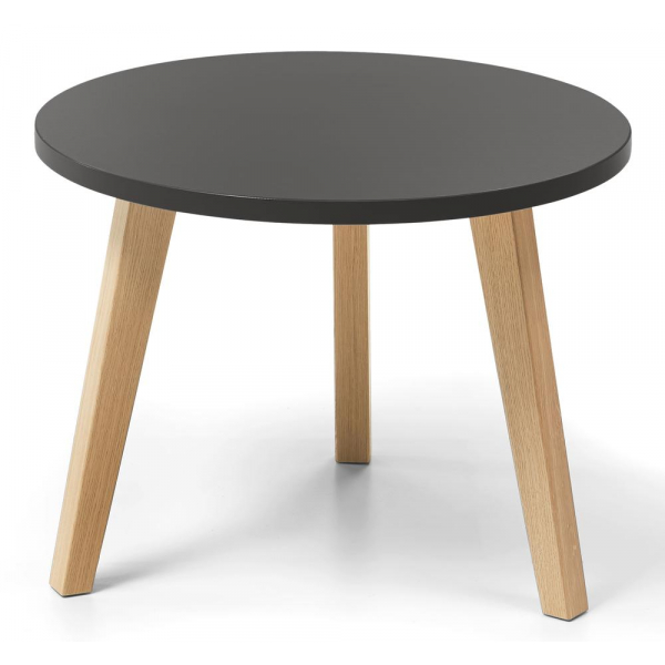 4251797800793 - Beistelltisch 46cm (H) 46x65cm (HxB) (BxT) rund anthrazit   eiche 4251797800793 Deskin