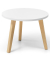 Beistelltisch, 46cm (H), 46x65cm (BxT), rund, wei&szlig; / eiche