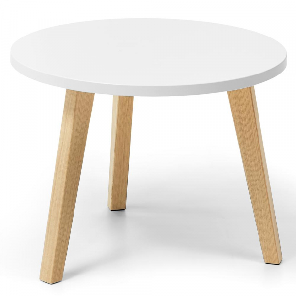 4251797800809 - Beistelltisch 46cm (H) 46x65cm (HxB) (BxT) rund weiß   eiche 4251797800809 Deskin