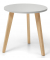 Beistelltisch, 63cm (H), 63x65cm (HxB) (BxT), rund, grau / eiche