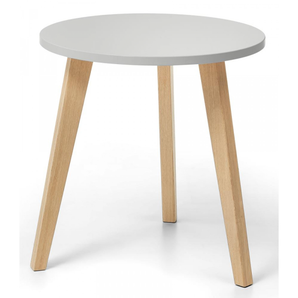 4251797800816 - Beistelltisch 63cm (H) 63x65cm (HxB) (BxT) rund grau   eiche 4251797800816 Deskin