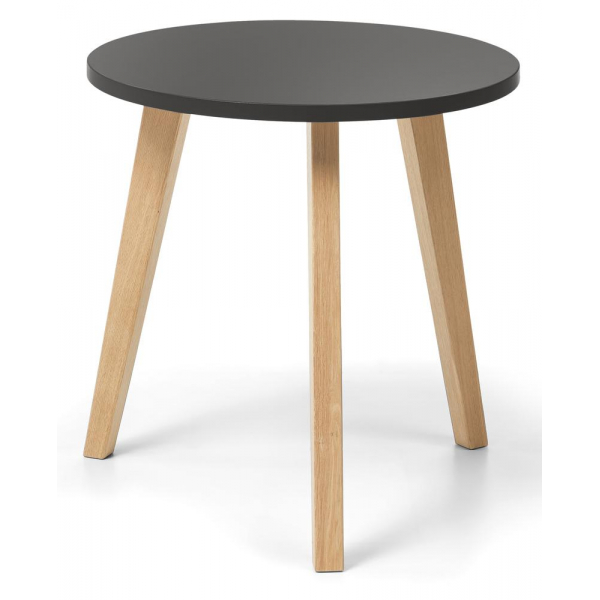 4251797800823 - Beistelltisch 63cm (H) 63x65 (HxB) (BxT) rund anthrazit   eiche 4251797800823 Deskin