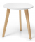 Beistelltisch, 63cm (H), 63x65cm (HxB) (BxT), rund, weiß / eiche
