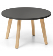 Beistelltisch, 46cm (H), 46x80cm (HxB) (BxT), rund, anthrazit / eiche