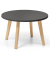 Beistelltisch, 46cm (H), 46x80cm (HxB) (BxT), rund, anthrazit / eiche