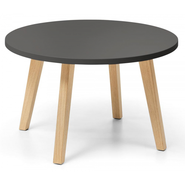 4251797800854 - Beistelltisch 46cm (H) 46x80cm (HxB) (BxT) rund anthrazit   eiche 4251797800854 Deskin