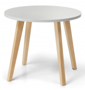 Beistelltisch, 63cm (H), 63x80cm (BxT), rund, grau / eiche