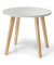 Beistelltisch, 63cm (H), 63x80cm (HxB) (BxT), rund, grau / eiche