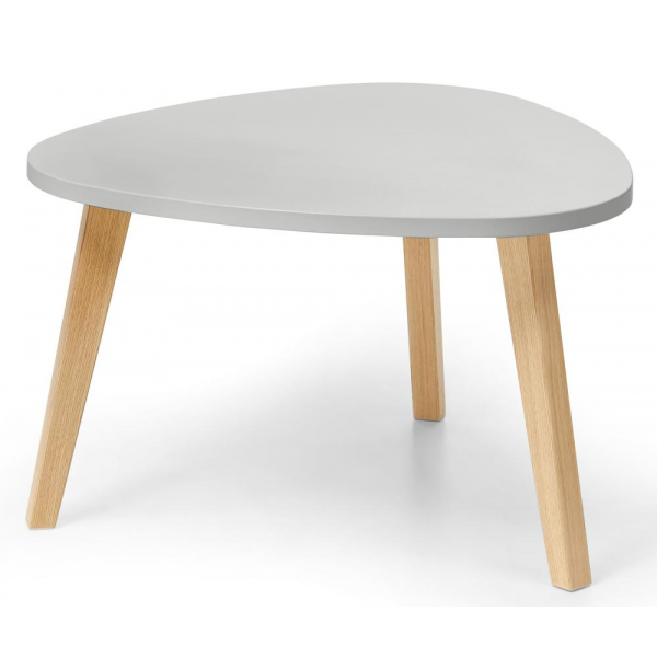 4251797800908 - Beistelltisch 46cm (H) 46x85cm (HxB) (BxT) dreieckig abgerundet grau   eiche 4251797800908 Deskin