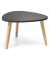 Beistelltisch, 46cm (H), 85x85cm (BxT), dreieckig abgerundet, anthrazit / eiche