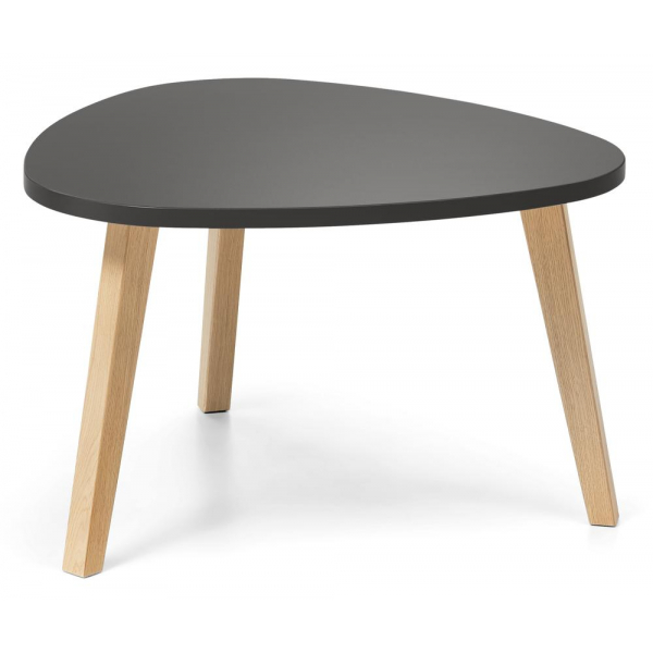 4251797800915 - Beistelltisch 46cm (H) 46x85cm (HxB) (BxT) dreieckig abgerundet anthrazit   eiche 4251797800915 Deskin