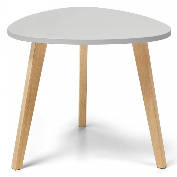 4251797800939 - Beistelltisch 63cm (H) 63x85cm (HxB) (BxT) dreieckig abgerundet grau   eiche 4251797800939 Deskin