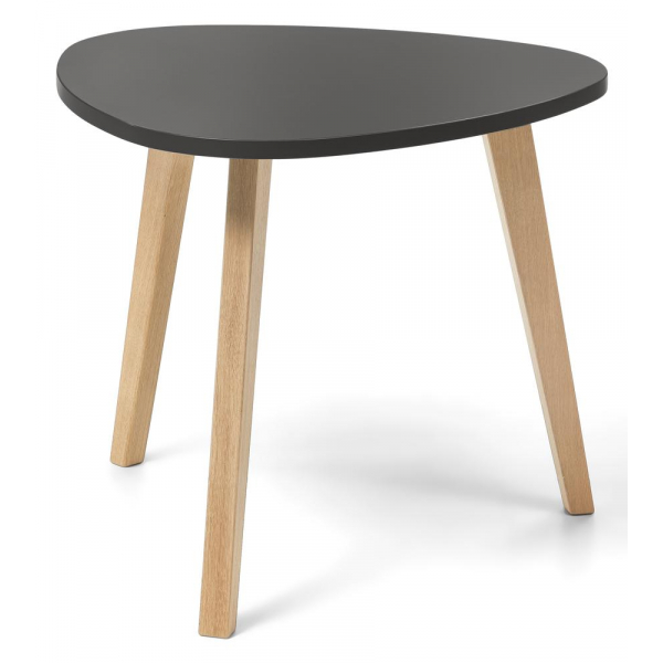 4251797800946 - Beistelltisch 63cm (H) 63x85cm (HxB) (BxT) dreieckig abgerundet anthrazit   eiche 4251797800946 Deskin