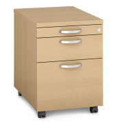 Rollcontainer 290492, buche, 3 Schubladen, Holz, abschlie&szlig;bar