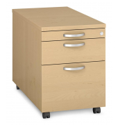 Rollcontainer 290502, buche, 3 Schubladen, Holz, abschlie&szlig;bar