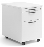 Rollcontainer 290671, wei&szlig;, 3 Schubladen, Holz, abschlie&szlig;bar