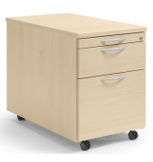 Rollcontainer 290678, ahorn, 3 Schubladen, Holz, abschlie&szlig;bar