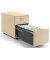 Rollcontainer 290678, ahorn, 3 Schubladen, Holz, abschlie&szlig;bar