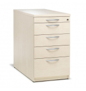 Standcontainer 290691, ahorn, 5 Schubladen, Holz, abschlie&szlig;bar